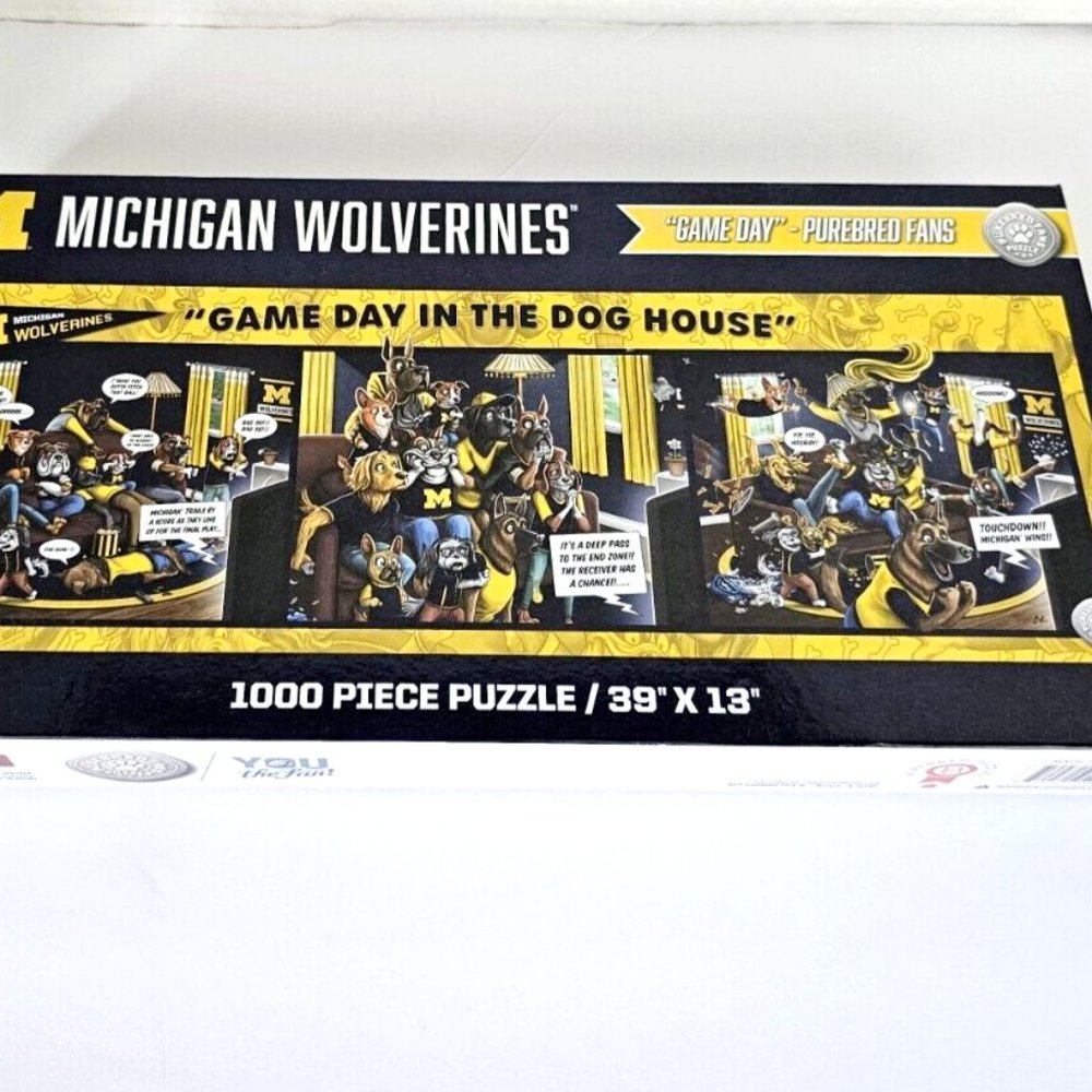 Michigan Wolverines "Game Day In the Dog House" 1000 Piece Jigsaw Puzzle NCAA